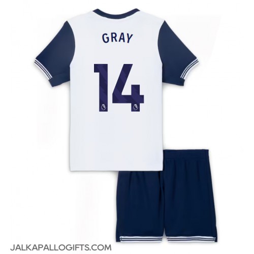 Tottenham Hotspur Archie Gray #14 Koti Peliasu Lasten 2024-25 Lyhythihainen (+ Lyhyet housut)